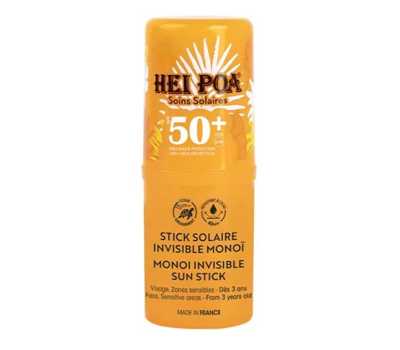 Stick solaire invisible Monoï SPF50+ Hei Poa - stick de 15g