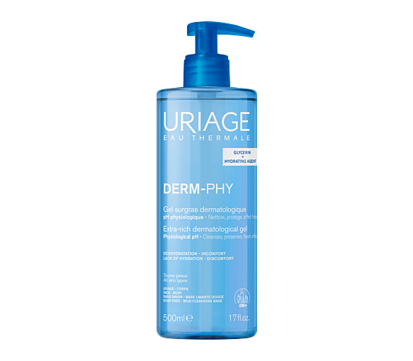Derm-phy gel surgras dermatologique Uriage - flacon-pompe de 500ml