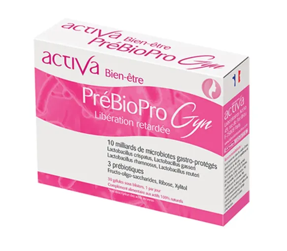 PréBioPro Gyn libération retardée Activa - boite de 30 gélules