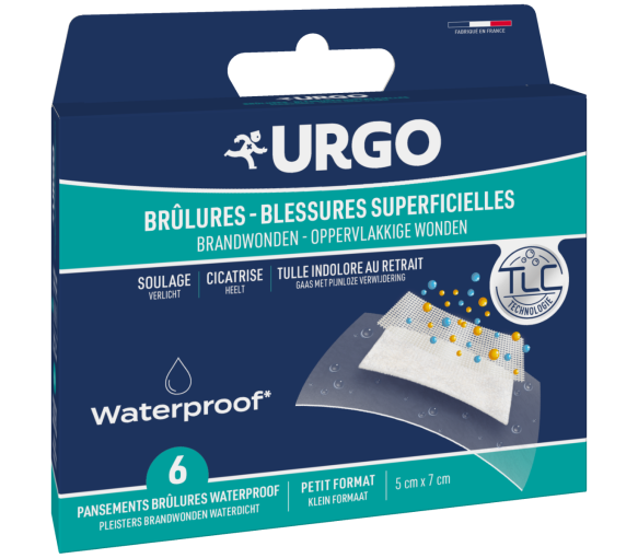Brûlures et blessures superficielles Urgo - boîte de 6 pansements waterproof - image 1