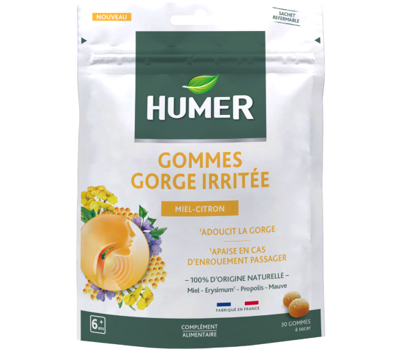 Gommes gorge sensible Humer - sachet de 30 gommes à sucer - image 1