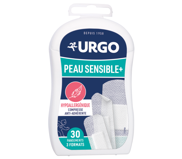 Pansements peau sensible+ Urgo - boîte de 30 pansements - image 1