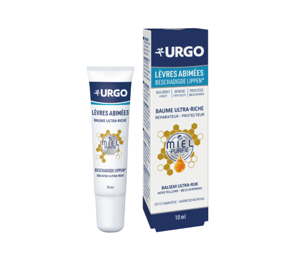 Baume ultra-riche lèvres abimées au miel Urgo - tube de 10ml - image 1