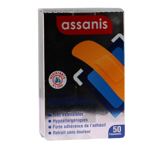 Pansements universels plaies superficielles Assanis - boite de 50 pansements - image 1