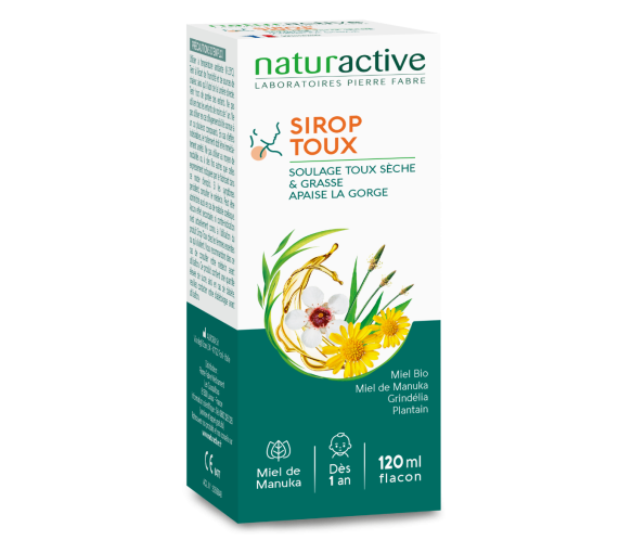 Sirop toux sèche & grasse dès 1 an Naturactive - flacon de 120ml - image 1