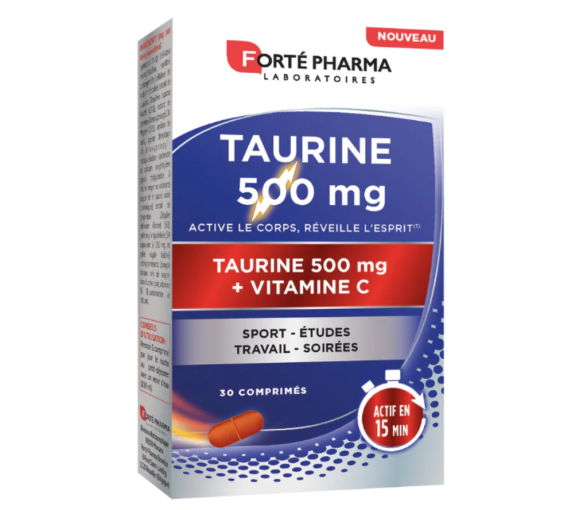 Taurine 500mg + vitamine C Forté Pharma - boite de 30 comprimés