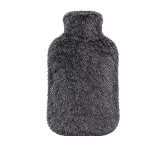 Bouillotte à eau Calindoo et sa housse polaire anthracite – 2 L - image 1