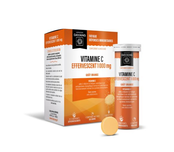 Vitamine C effervescent 1000mg Dayang - boîte de 20 comprimés effervescents