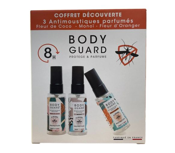 Anti-moustiques parfumés Coffret découverte Fleur de coco, Monoï et Fleur d'oranger Bodyguard - lot de 3 spray de 50ml - image 1