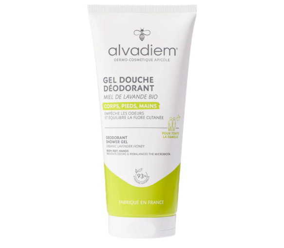 Gel douche déodorant miel de lavande bio Alvadiem - tube de 200ml