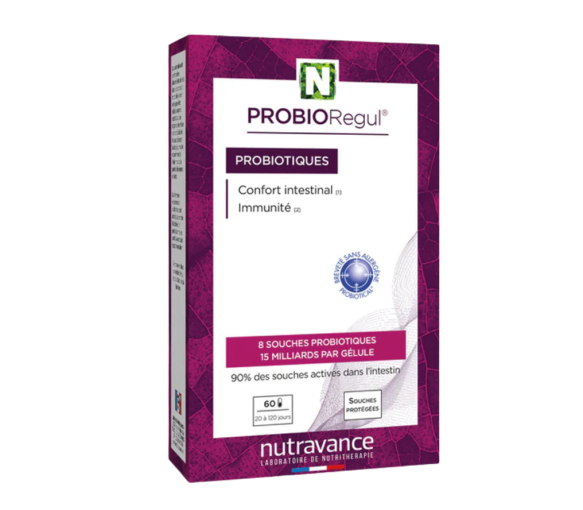 ProbioRegul probiotiques Nutravance - boîte de 60 gélules