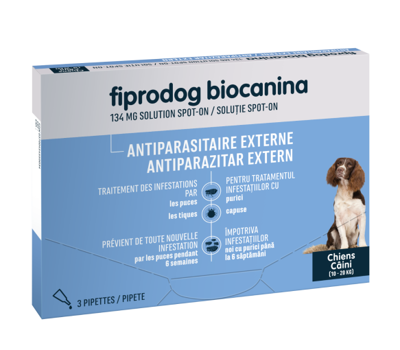 Biocanina Fiprodog Spot on 134 mg chiens moyens 10-20 kg - 3 pipettes - image 1