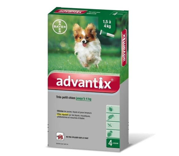 Advantix très petit chien jusqu'à 4 kg Bayer - image 1