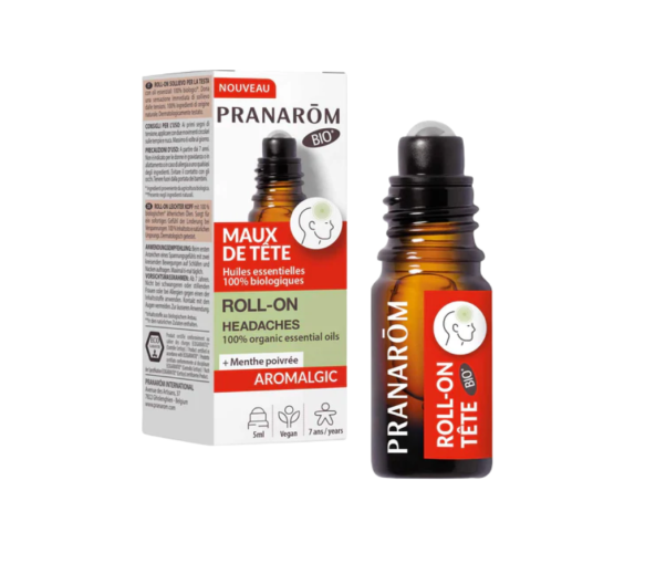 Aromalgic bio huile essentielle maux de tête Pranarom - roll-on de 5ml