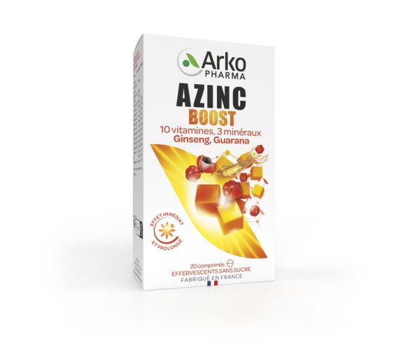 Azinc Boost effervescent Arkopharma - boite de 20 comprimés effervescents - image 1