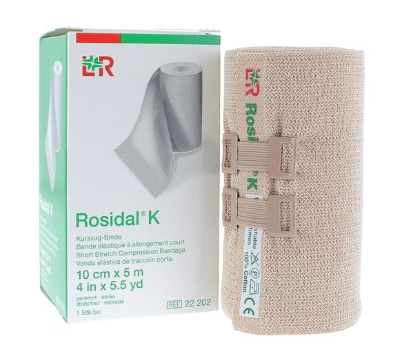 Bande à allongement court Rosidal K Lohmann & Rauscher - une bande de 10cm x 5m