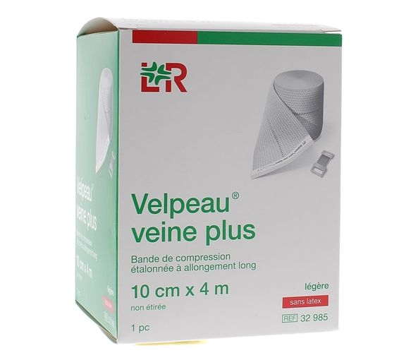 Bande de compression veine plus légère sans latex Velpeau - 1 bande de 10cmx4m - image 2