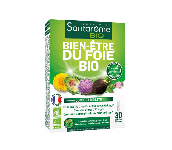 Bien-être du Foie Bio Santarome - boîte de 30 gélules