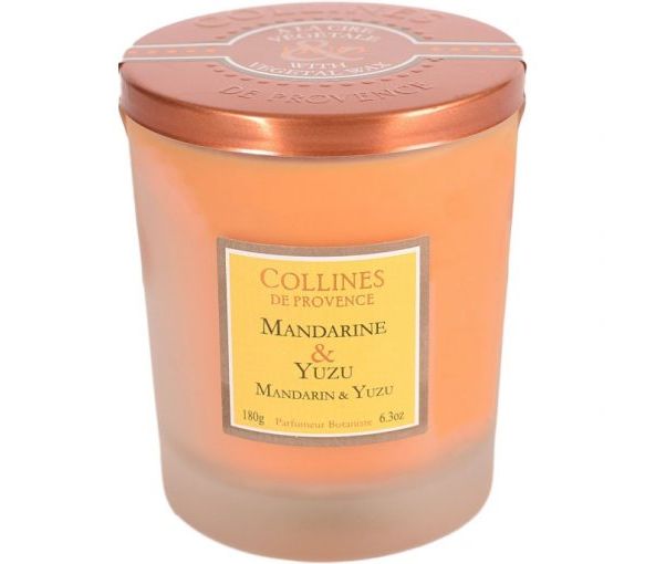 Bougie parfumée Mandarine & Yuzu Collines de Provence - bougie de 180g