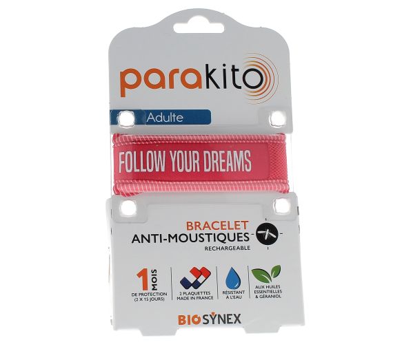 Bracelet anti-moustiques Parakito - 1 bracelet + 2 recharges - image 1