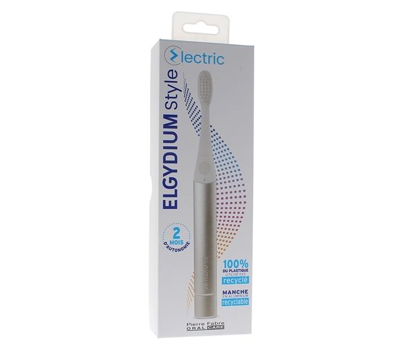 Brosse à dents électrique silver Style Electric Elgydium - une brosse à dents électrique
