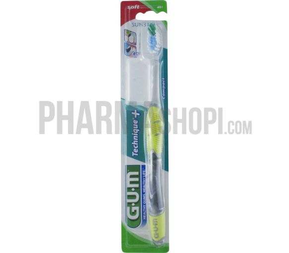 Brosse à dents technique + compact souple Gum - 1 brosse à dents