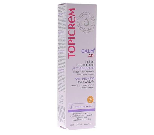 Calm+ AR Crème quotidienne anti-rougeurs Topicrem - tube de 40ml