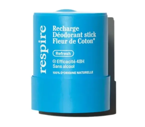 Déodorant solide efficace 48h Fleur de Coton bio Respire - recharge de 50g - image 1