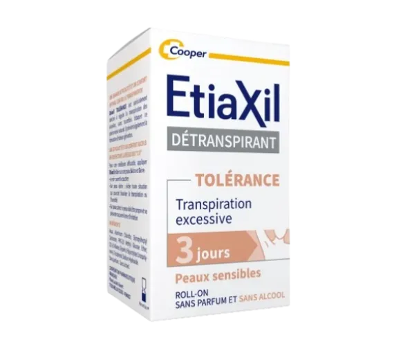 Détranspirant Confort+ Traitement transpiration forte Aisselles peaux sensibles Etiaxil - roll-on de 15 ml - image 1