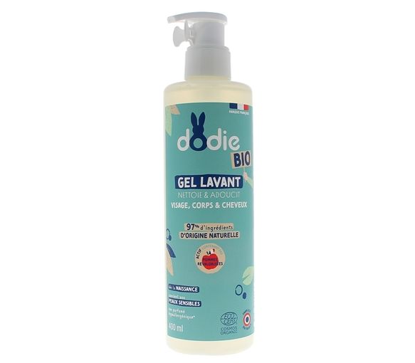Gel lavant bio Dodie - flacon pompe de 400ml