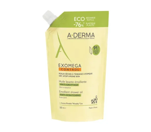 Huile lavante émolliente anti-grattage A-Derma - éco-recharge de 500ml - image 1