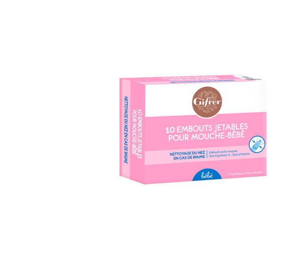Embouts jetables pour mouche-bébé Gifrer - boîte de 10 embouts jetables