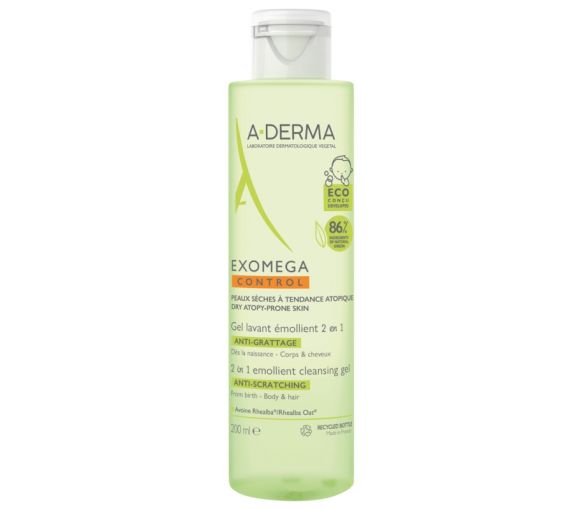 Exomega Control Gel lavant émollient A-derma - flacon de 200 ml - image 1
