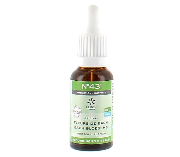 Fleurs de Bach N°43 Motivation bio Lemon Pharma - flacon de 20ml