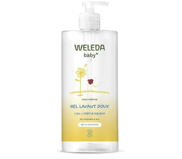 Gel lavant doux baby Weleda - flacon-pompe de 750ml
