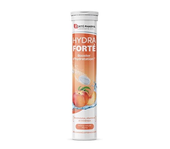Hydra Forté booster d'hydratation arôme naturel pêche Forté Pharma - 24 comprimés effervescents - image 1