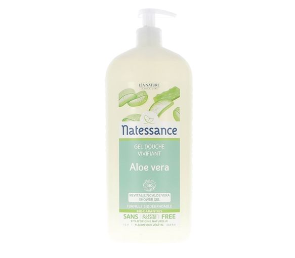 Natessance Gel douche vivifiant aloé vera bio Léa Nature - flacon-pompe de 1 litre
