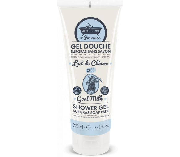 Gel douche surgras au lait de chèvre Les petits bains de Provence - image 1