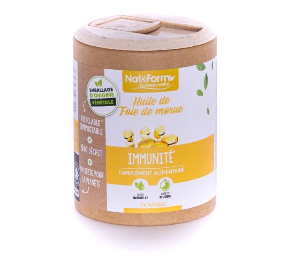 Huile de foie de morue Ecoresponsable Nat&Form - image 1