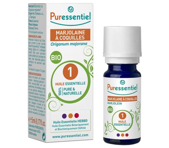 Huile essentielle bio marjolaine à coquilles Puressentiel - flacon de 5 ml
