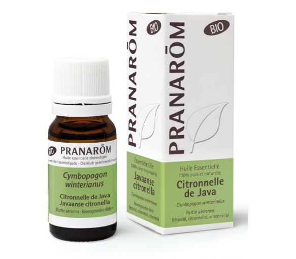 Huile essentielle Citronnelle de Java bio Pranarom - flacon de 10 ml