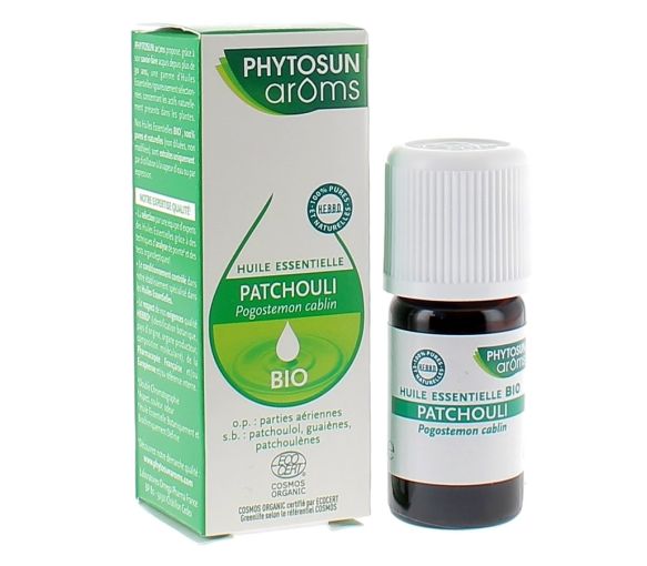 Huile essentielle de aptchouli bio Phytosun Arôms - flacon de 5 ml