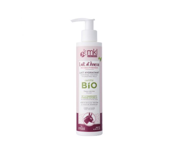 Lait d'Anêsse lait hydratant corps & mains bio MKL Green Nature - flacon-pompe de 200 ml - image 1