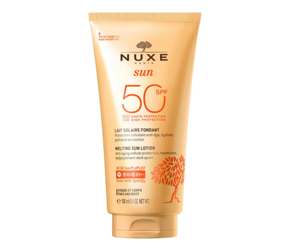 Lait solaire haute protection SPF 50 visage et corps Nuxe - tube de 150ml - image 1