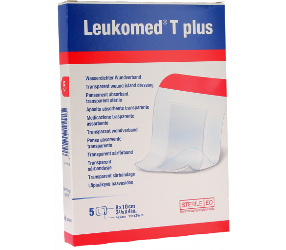 Leukomed T plus pansements stériles transparents Bsn médical - boite de 5 pansements de 8x10cm - image 1