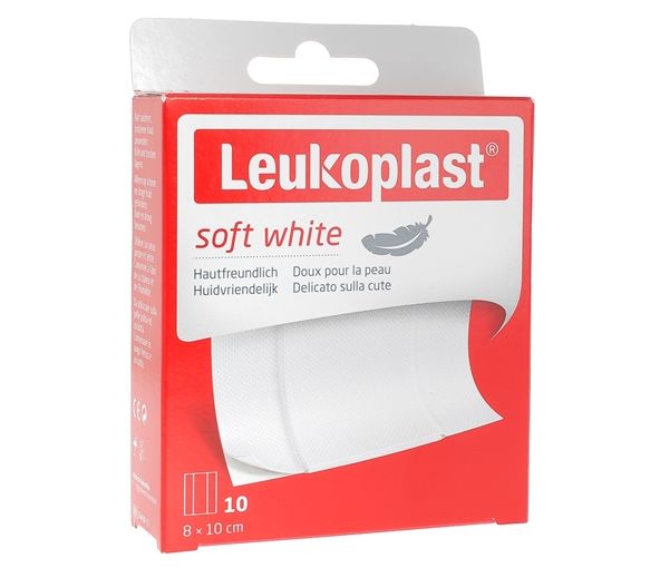 Leukoplast Soft White pansements à découper BSN Medical - boîte de 10 pansements de 8 x 10 cm