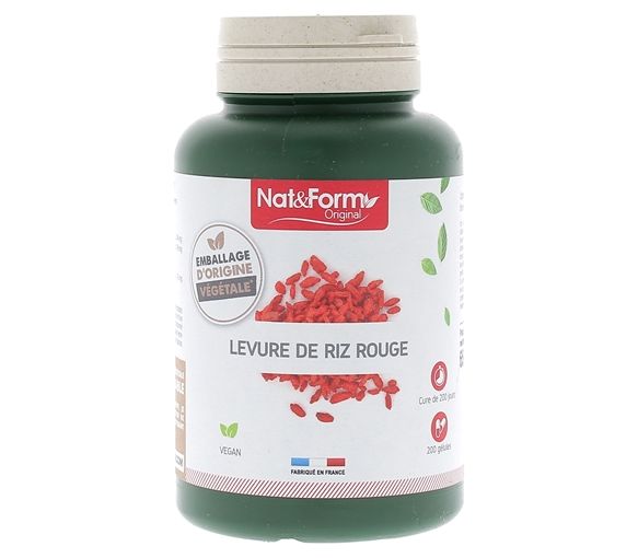Levure de riz rouge bio Original Nat&Form - boite de 200 gélules - image 1