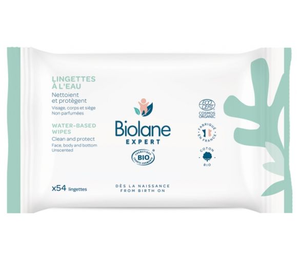 Lingettes à l'eau Biolane Expert - paquet de 54 lingettes