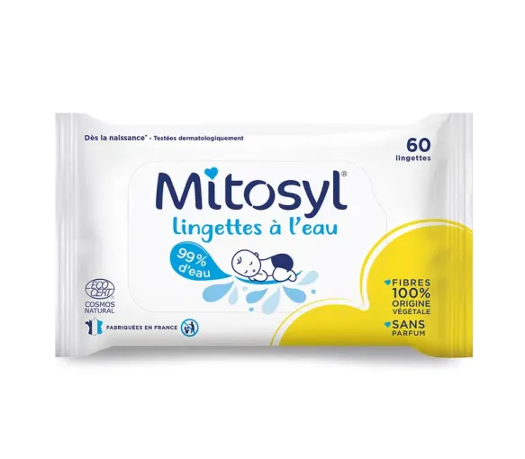 Lingettes à l'eau Mitosyl - 60 lingettes