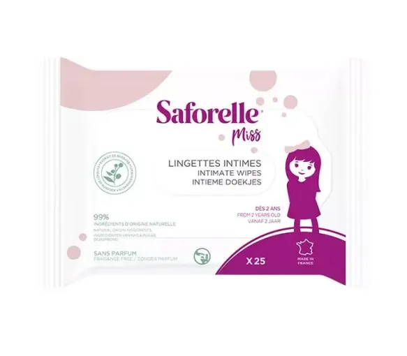 Lingettes intimes Miss Saforelle - paquet de 25 lingettes